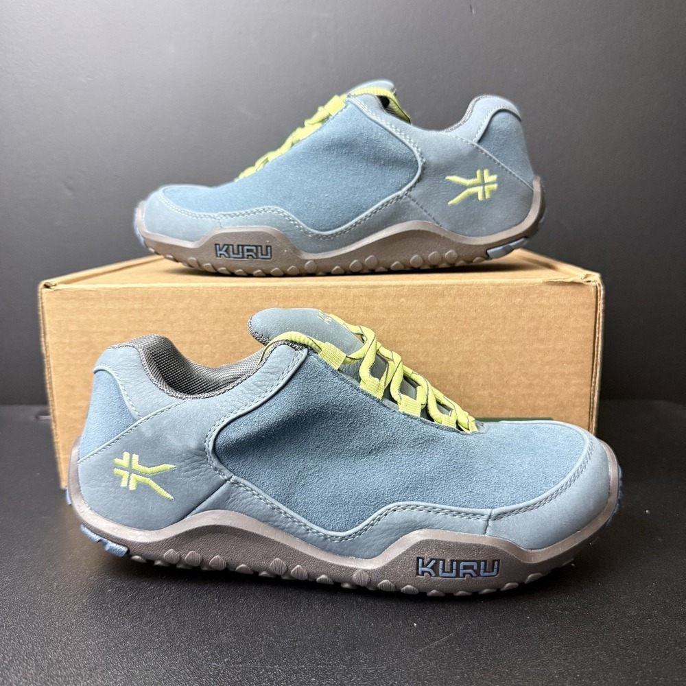 Kuru Chicane Womens Size 8 Wide Blue Black Lime Athletic Walking‎ Shoes Sneakers